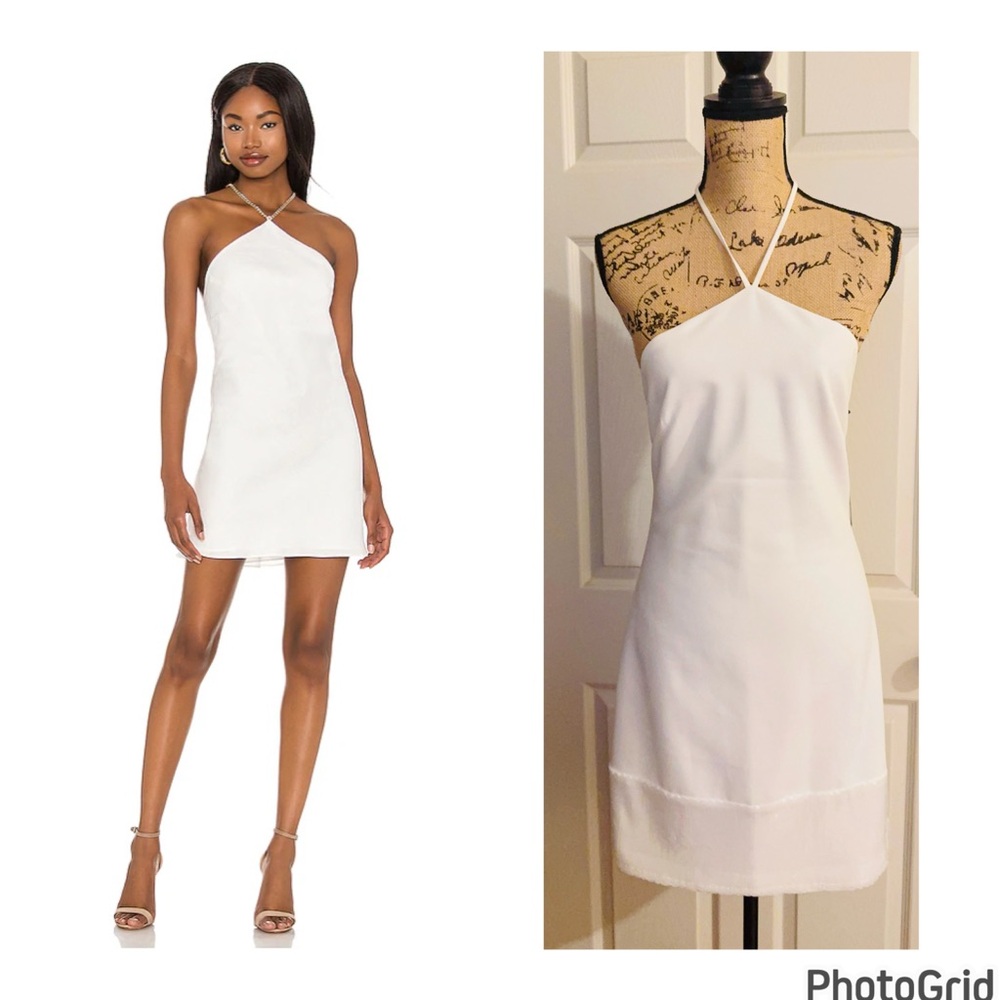 1. State White Halter Dress with Sequin Hem NWT